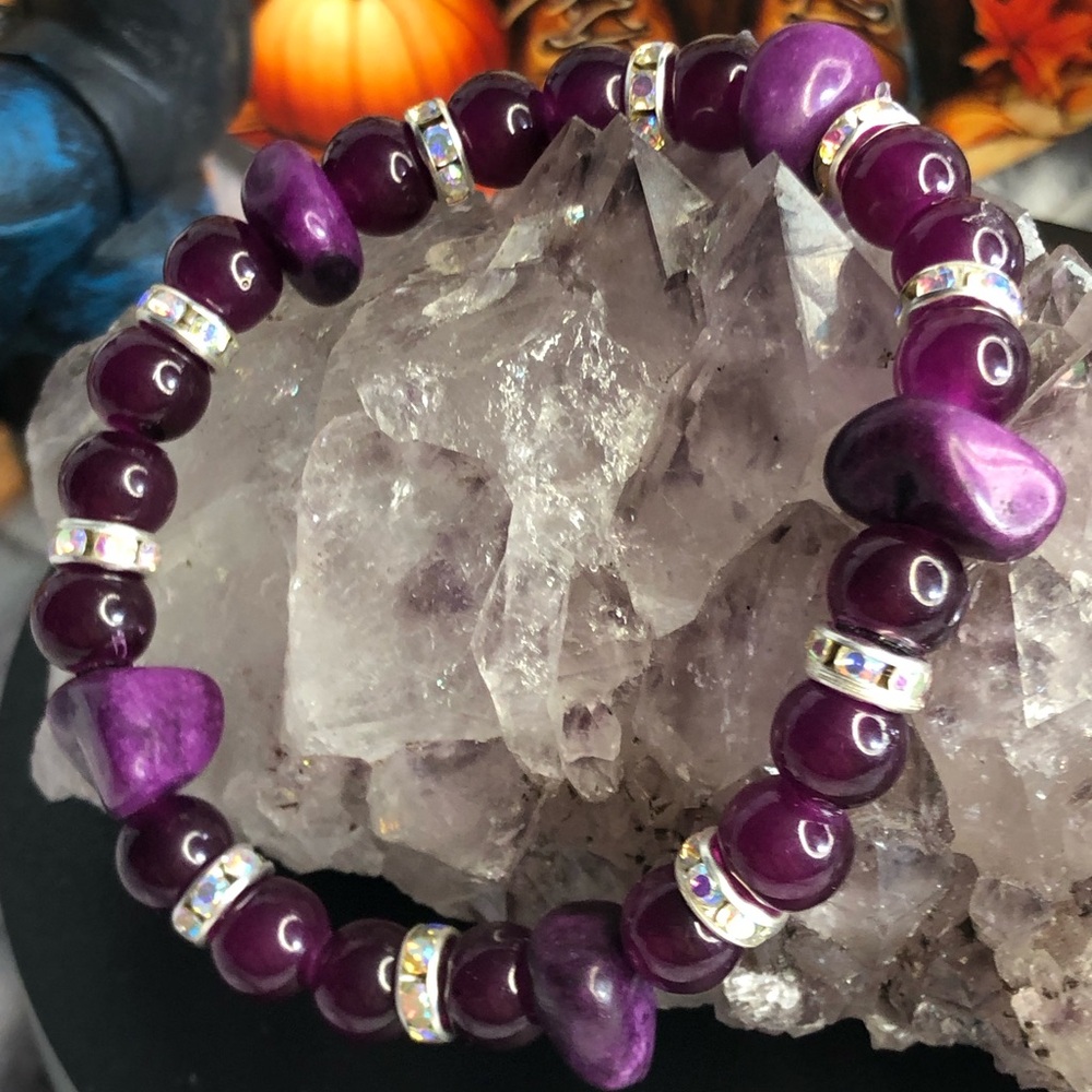 Handmade stretch bracelets made by me with love and good energy